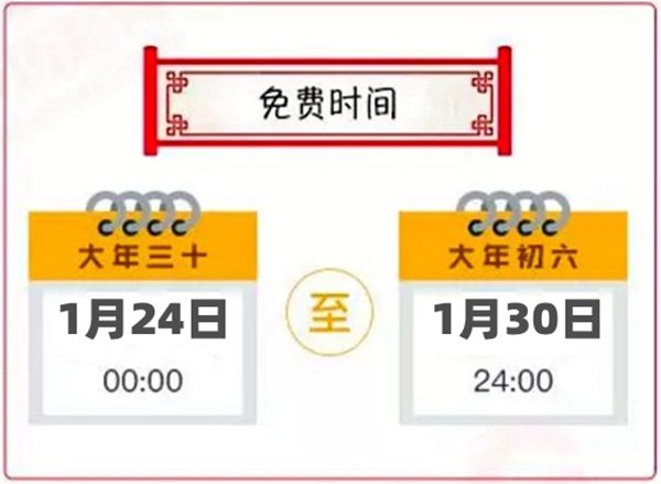 2020春節(jié)高速免費時間,春節(jié)高速公路收費嗎