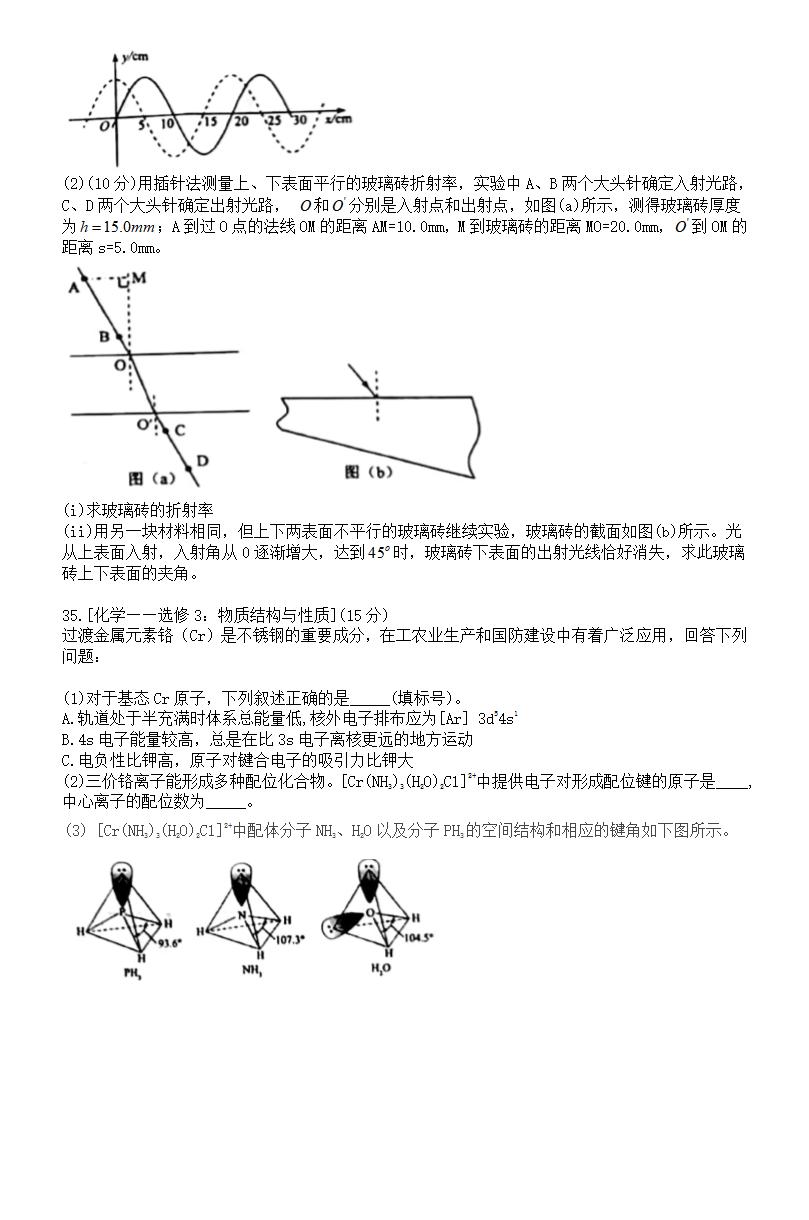 2021年高考理綜試卷及答案,理科綜合試題答案解析