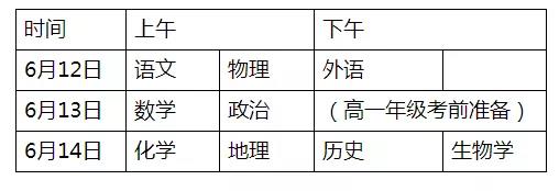 2022年湖南省高中學(xué)考考試時(shí)間、科目安排表