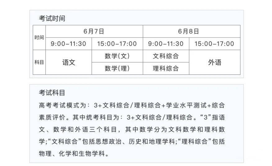 2022年安徽高考時(shí)間安排,安徽高考時(shí)間2022具體時(shí)間表