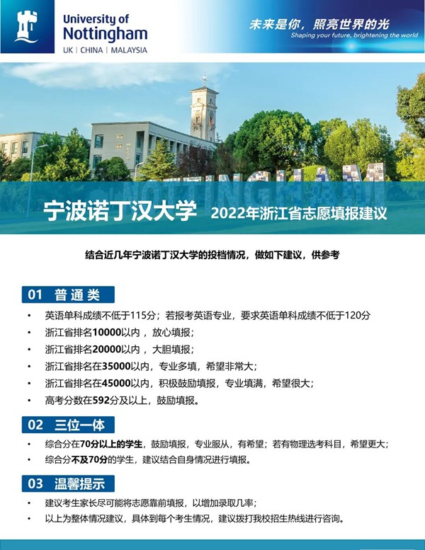 2022浙江高考多少分能上寧波諾丁漢大學(xué),寧波諾丁漢大學(xué)在浙江預(yù)估分?jǐn)?shù)線