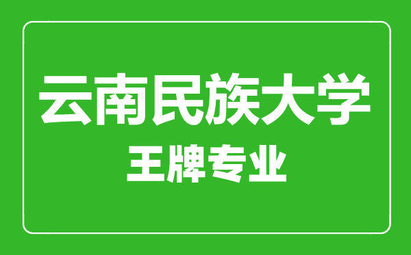 云南民族大學(xué)王牌專(zhuān)業(yè)有哪些,云南民族大學(xué)最好的專(zhuān)業(yè)是什么