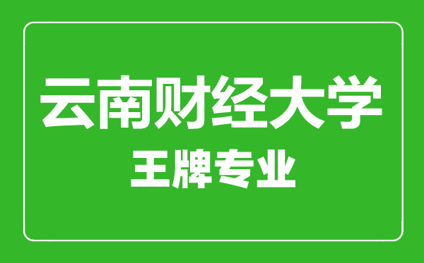 云南財經(jīng)大學王牌專業(yè)有哪些,云南財經(jīng)大學最好的專業(yè)是什么