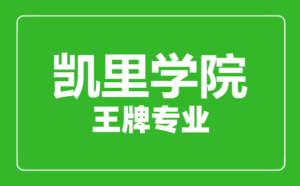 凱里學院王牌專業(yè)有哪些,凱里學院最好的專業(yè)是什么
