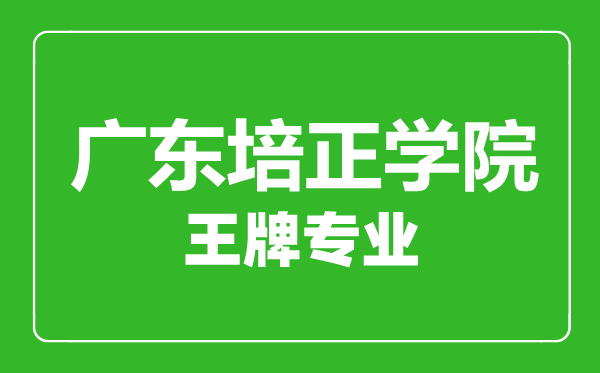 廣東培正學(xué)院王牌專(zhuān)業(yè)有哪些,廣東培正學(xué)院最好的專(zhuān)業(yè)是什么