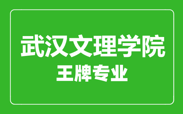 武漢文理學院王牌專業(yè)有哪些,武漢文理學院最好的專業(yè)是什么