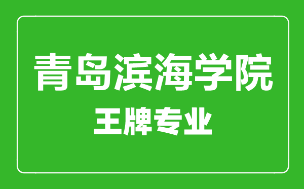 青島濱海學(xué)院王牌專業(yè)有哪些,青島濱海學(xué)院最好的專業(yè)是什么