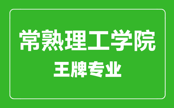 常熟理工學(xué)院王牌專業(yè)有哪些,常熟理工學(xué)院最好的專業(yè)是什么