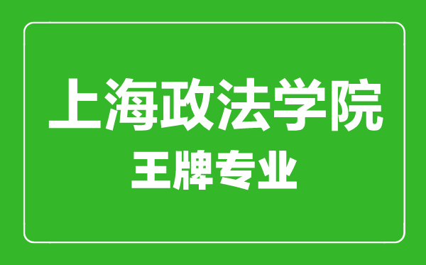上海政法學院王牌專業(yè)有哪些,上海政法學院最好的專業(yè)是什么