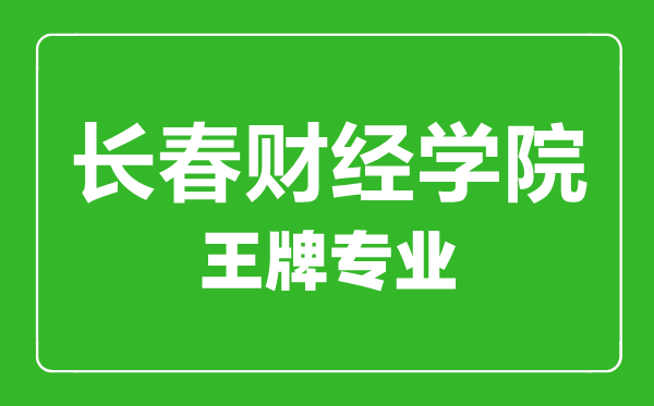 長春財經(jīng)學院王牌專業(yè)有哪些,長春財經(jīng)學院最好的專業(yè)是什么