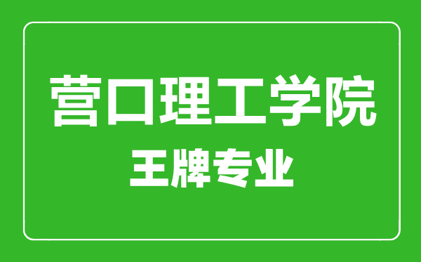 營(yíng)口理工學(xué)院王牌專(zhuān)業(yè)有哪些,營(yíng)口理工學(xué)院最好的專(zhuān)業(yè)是什么