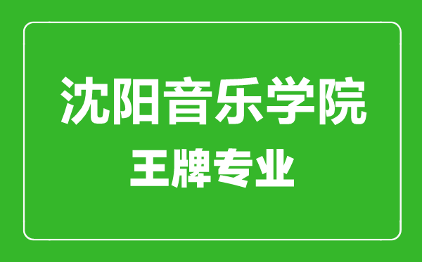 沈陽(yáng)音樂(lè)學(xué)院王牌專(zhuān)業(yè)有哪些,沈陽(yáng)音樂(lè)學(xué)院最好的專(zhuān)業(yè)是什么