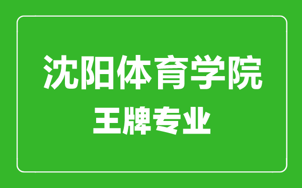 沈陽體育學(xué)院王牌專業(yè)有哪些,沈陽體育學(xué)院最好的專業(yè)是什么