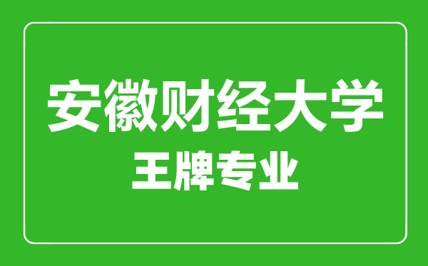 安徽財經大學王牌專業(yè)有哪些,某某最好的專業(yè)是什么