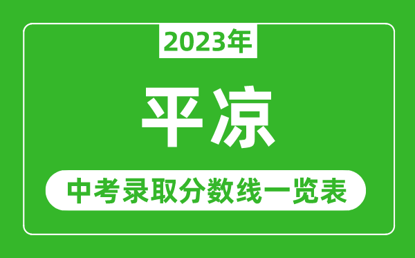 2023年平?jīng)鲋锌间浫》謹(jǐn)?shù)線,平?jīng)鍪懈鞲咧袖浫》謹(jǐn)?shù)線一覽表
