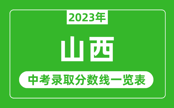 2023年山西中考錄取分數(shù)線,山西省各高中錄取分數(shù)線一覽表
