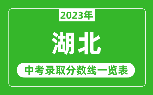 2023年湖北中考錄取分數線,湖北省各高中錄取分數線一覽表