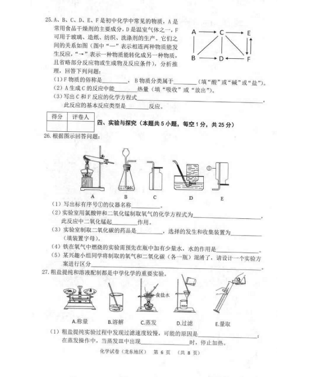 2023年七臺河市中考化學(xué)試卷真題及答案