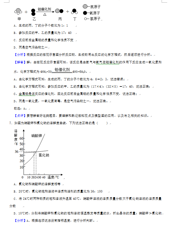 2023年威海市中考化學試卷真題及答案