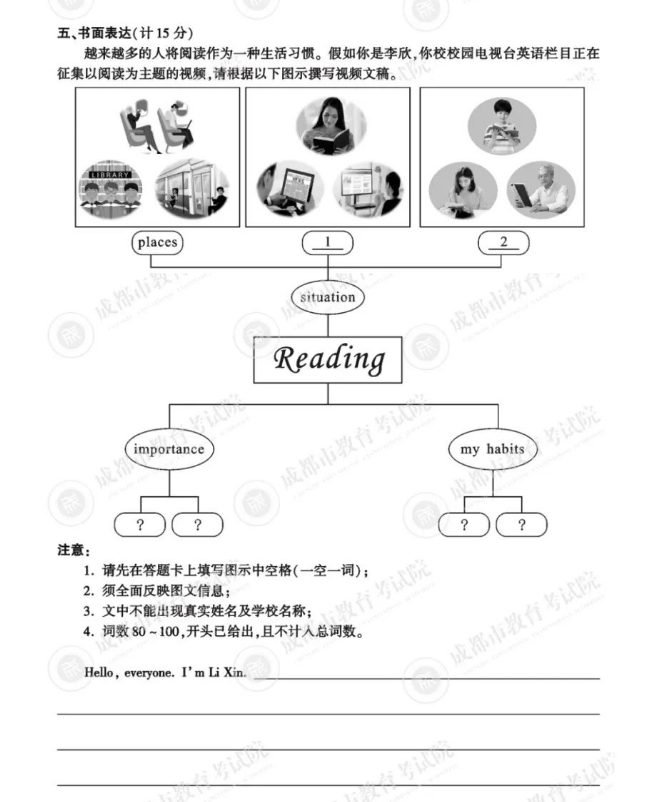 2023年成都市中考英語(yǔ)試卷真題及答案