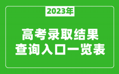 <b>2023年全國各省高考錄取結(jié)果查詢?nèi)肟谝挥[表</b>