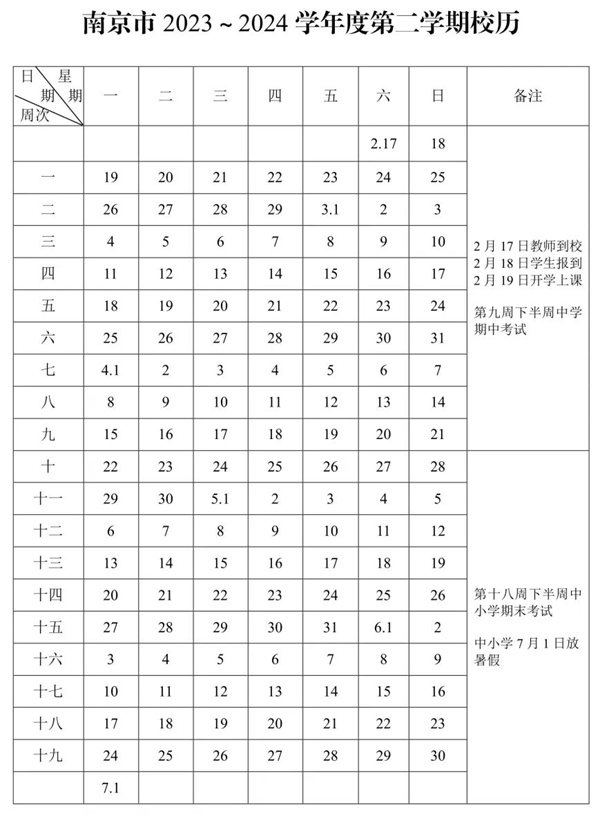 2024年南京中小學(xué)寒假放假時(shí)間表,南京寒假多少天