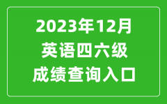 2023年12月英語四六級(jí)成績查詢?nèi)肟诠倬W(wǎng)（http://cet.neea.edu.cn/cet）