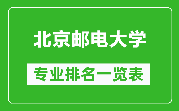 北京郵電大學(xué)專(zhuān)業(yè)排名一覽表,北京郵電大學(xué)哪些專(zhuān)業(yè)比較好