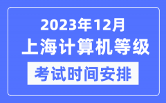 2023年12月上海計算機等級考試時間安排表