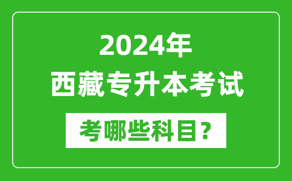 2024年西藏專升本需要考哪些科目?
