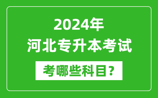 2024年河北專升本需要考哪些科目？