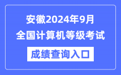 安徽2024年9月全國計算機等級考試成績查詢?nèi)肟冢╤ttps://www.neea.edu.cn/）