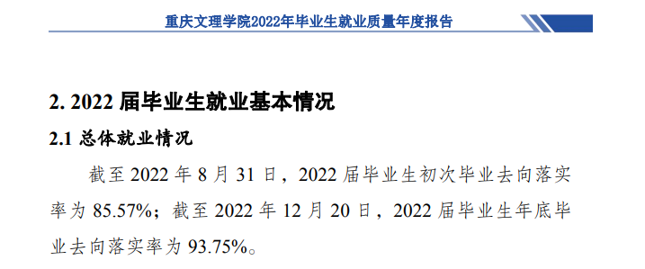 重慶文理學院就業(yè)率怎么樣,就業(yè)前景好嗎？