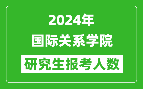 2024年國(guó)際關(guān)系學(xué)院研究生報(bào)考人數(shù)