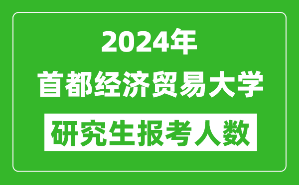 2024年首都經濟貿易大學研究生報考人數