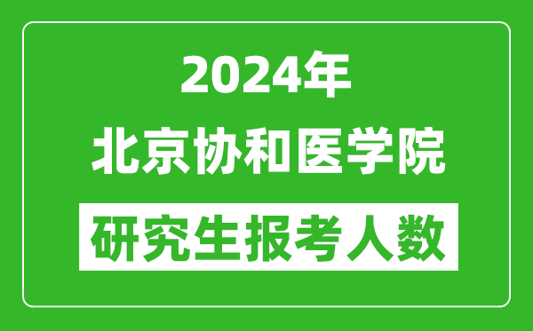 2024年北京協(xié)和醫(yī)學院研究生報考人數(shù)