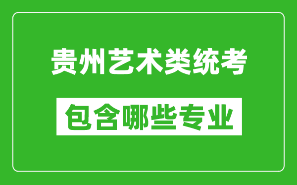 貴州藝術(shù)類統(tǒng)考包含哪些專業(yè)？