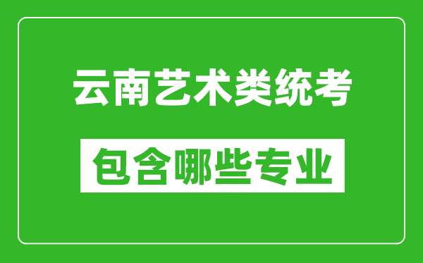 云南藝術類統(tǒng)考包含哪些專業(yè)？