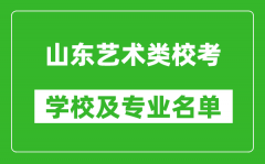 山東藝術(shù)類專業(yè)?？紝W(xué)校及專業(yè)名單