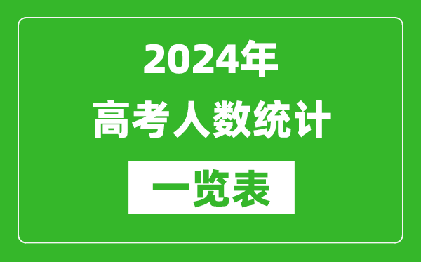 2024年全國(guó)各省高考人數(shù)統(tǒng)計(jì)一覽表(附2023年高考人數(shù))