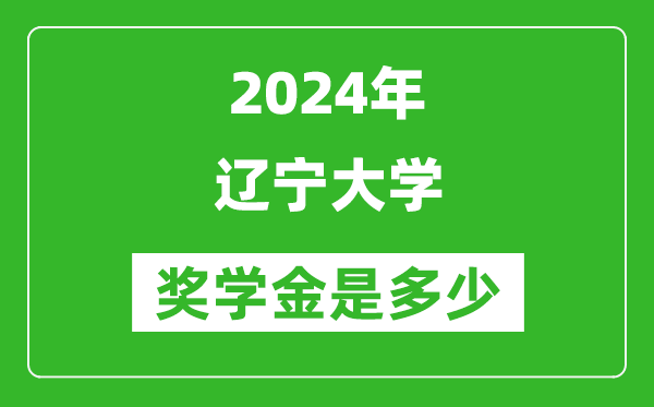 2024年遼寧大學(xué)獎學(xué)金多少錢,覆蓋率是多少？
