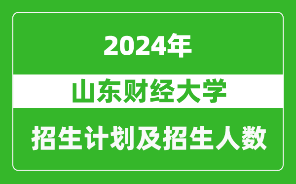 山東財經(jīng)大學(xué)2024年在新疆的招生計劃及招生人數(shù)