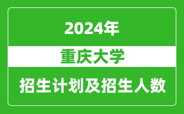 重慶大學(xué)2024年在貴州的招生計劃及招生人數(shù)