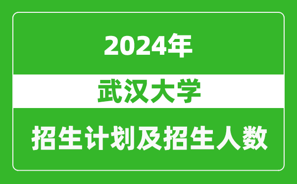 武漢大學2024年在山東的招生計劃及招生人數(shù)