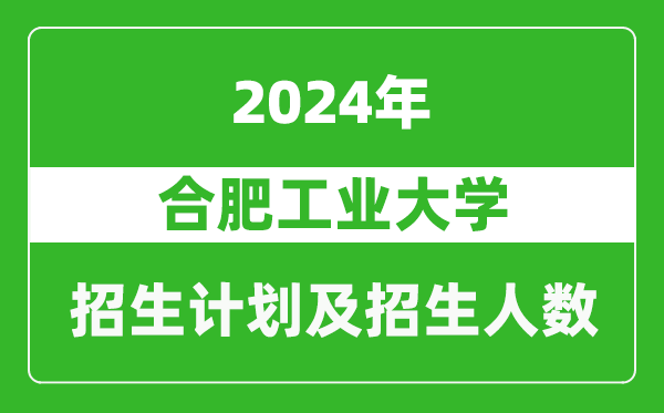 合肥工業(yè)大學2024年在山東的招生計劃及招生人數(shù)