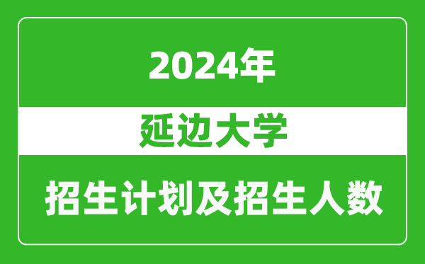 延邊大學(xué)2024年在山東的招生計劃及招生人數(shù)