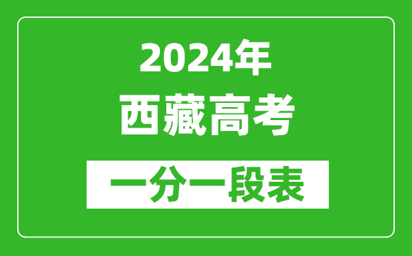 2024西藏高考一分一段表,高考位次排名查詢（完整版）