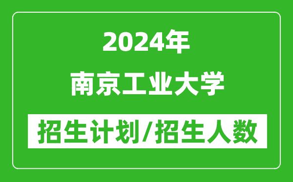 2024年南京工業(yè)大學(xué)各省招生計劃及各專業(yè)招生人數(shù)是多少