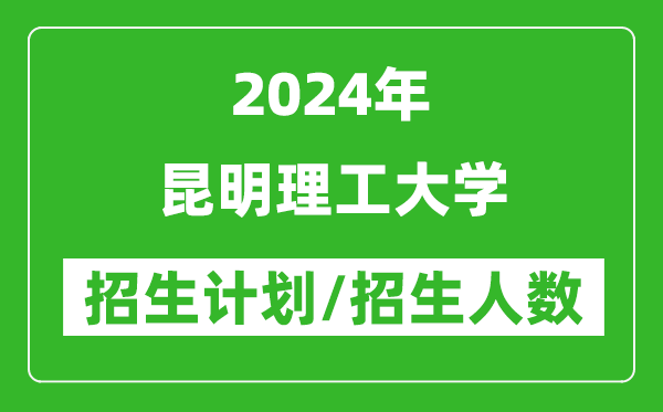 2024年昆明理工大學(xué)各省招生計劃及各專業(yè)招生人數(shù)是多少