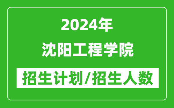 2024年沈陽(yáng)工程學(xué)院各省招生計(jì)劃及各專業(yè)招生人數(shù)是多少